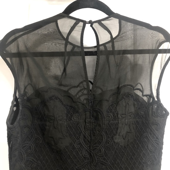 Black dress with sheer top - Picture 4 of 4